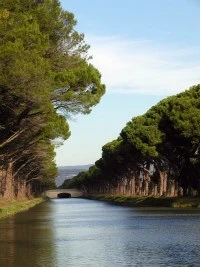 Boating holiday on canal in France